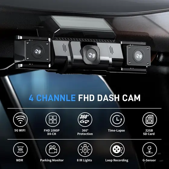 4 Channel Dash Cam 360… — Photo 2
