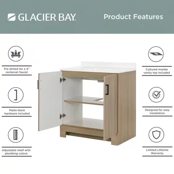 Oakley 31 in. Single Sink… — Photo 3