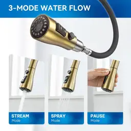 Arofa Brushed Gold Kitchen Faucet… — Photo 4