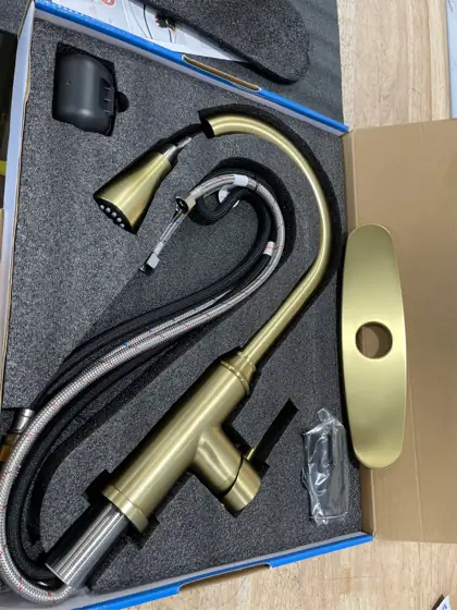 Arofa Brushed Gold Kitchen Faucet… — Photo 6