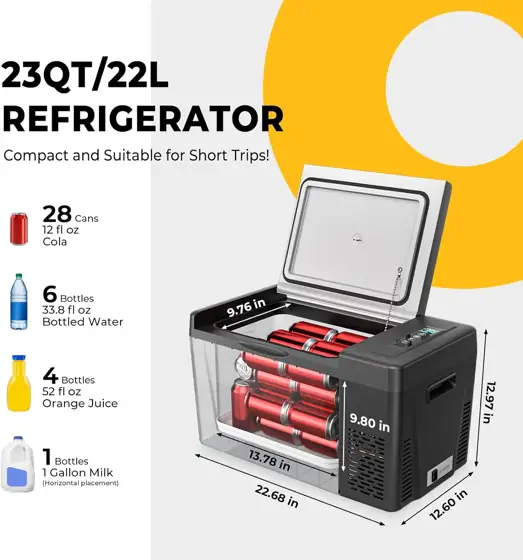 BougeRV 12v refrigerator 23 Quart,… — Photo 4