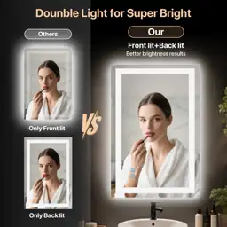 48x36 Bathroom Mirror with Light,… — Photo 4