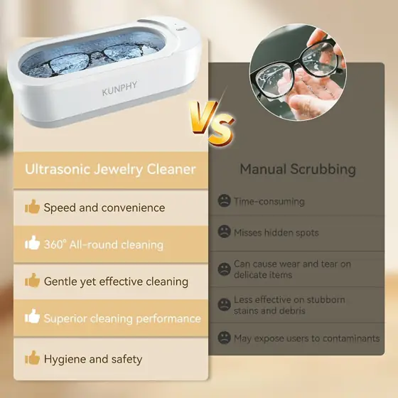 Jewelry Cleaner, KUNPHY 46kHz Ultrasonic… — Photo 4