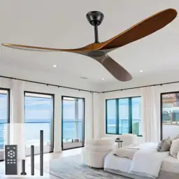 60' Wood Ceiling Fan Without… — Photo 1
