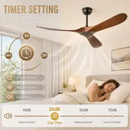 60' Wood Ceiling Fan Without… — Photo 4