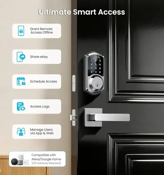 Veise VE06-L Smart Deadbolt Lock… — Photo 4