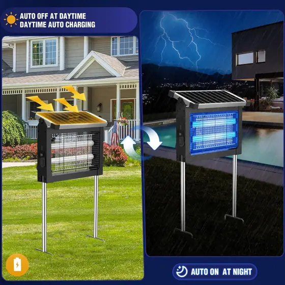 Solar Bug Zapper 4500V Waterproof… — Photo 2