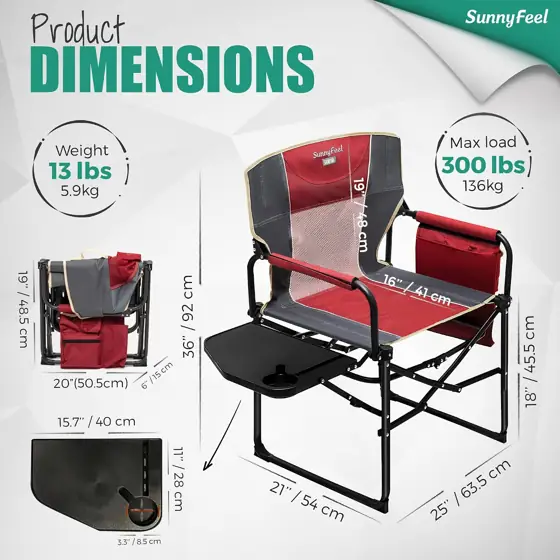 SUNNYFEEL Oversized Camping Chair Portable… — Photo 3