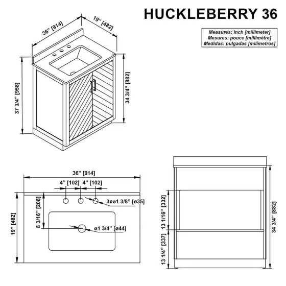 Huckleberry 36W x 19D x… — Photo 3
