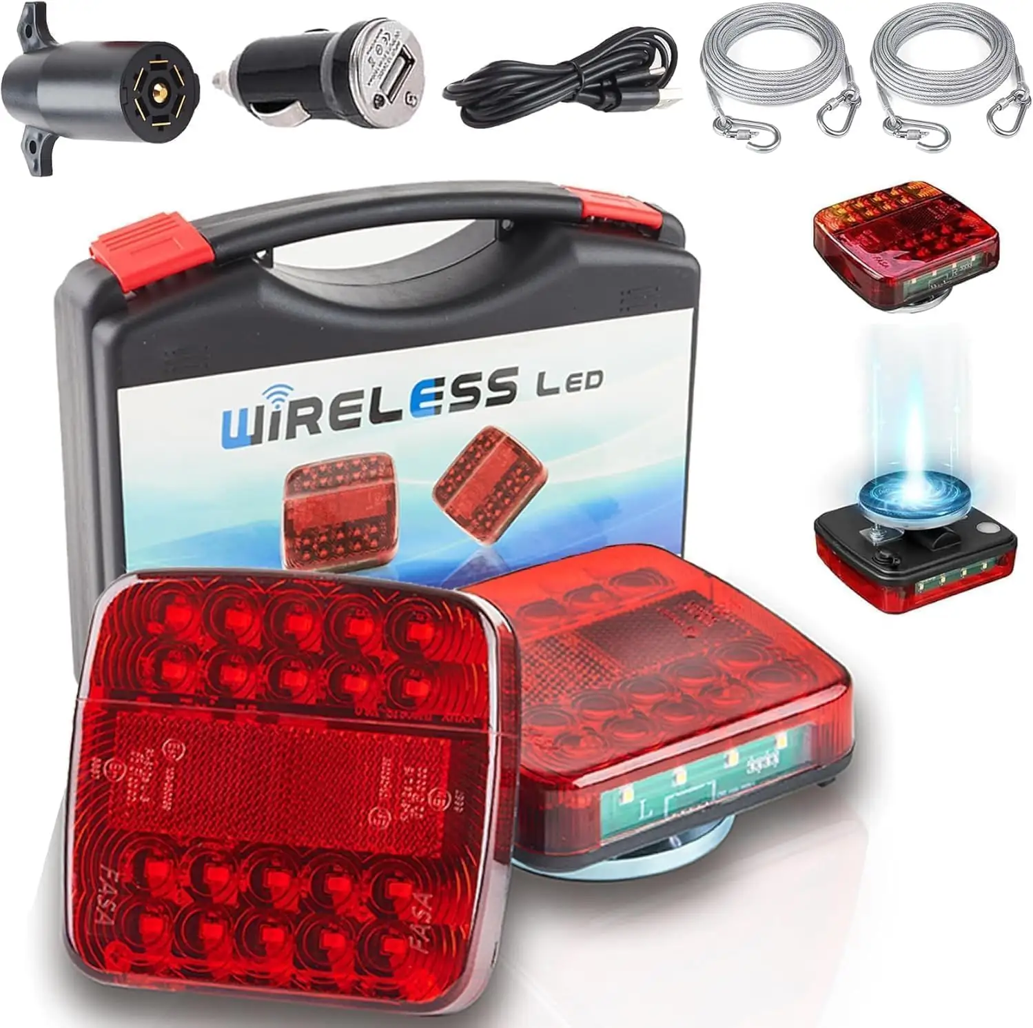 Wireless Trailer Lights, Magnetic Tow… — Photo 1