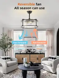 20" Farmhouse Crystal Fandelier Ceiling… — Photo 3