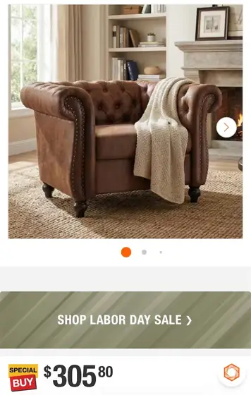Silverdale Dark Brown Faux Leather… — Photo 1