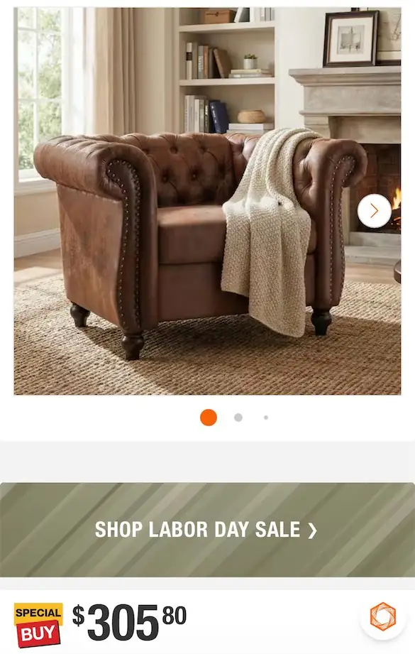Silverdale Dark Brown Faux Leather… — Photo 1