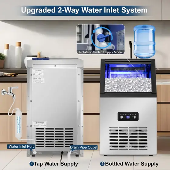 Commercial Ice Maker 120Lbs/24H, 2… — Photo 2
