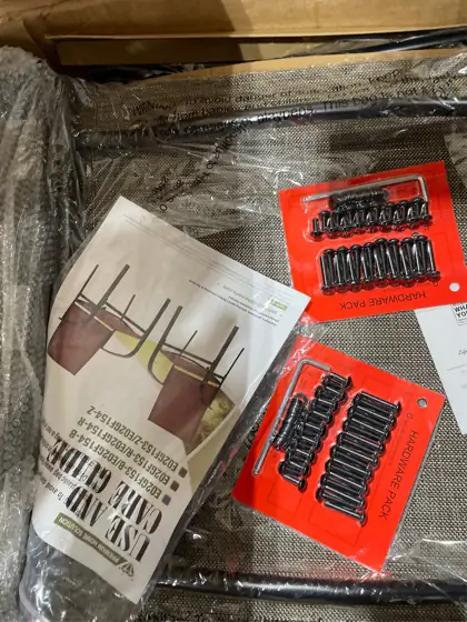 Black 9-Piece Metal Slat Rectangle… — Photo 10