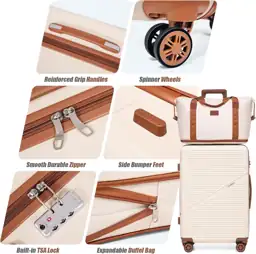 Cosbarn Luggage Sets, Durable 20,24,28… — Photo 3