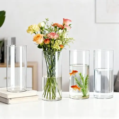 4 Pack Acrylic Cylinder Vases… — Photo 2