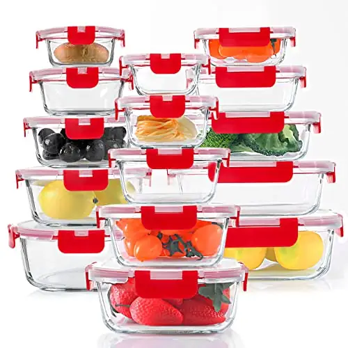 KOMUEE 30 Pieces Glass Food… — Photo 1