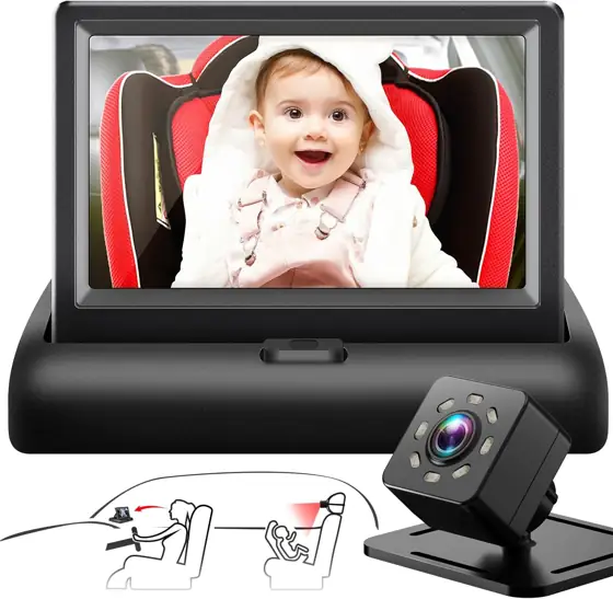 Baby Car Mirror with 4.3'… — Photo 1