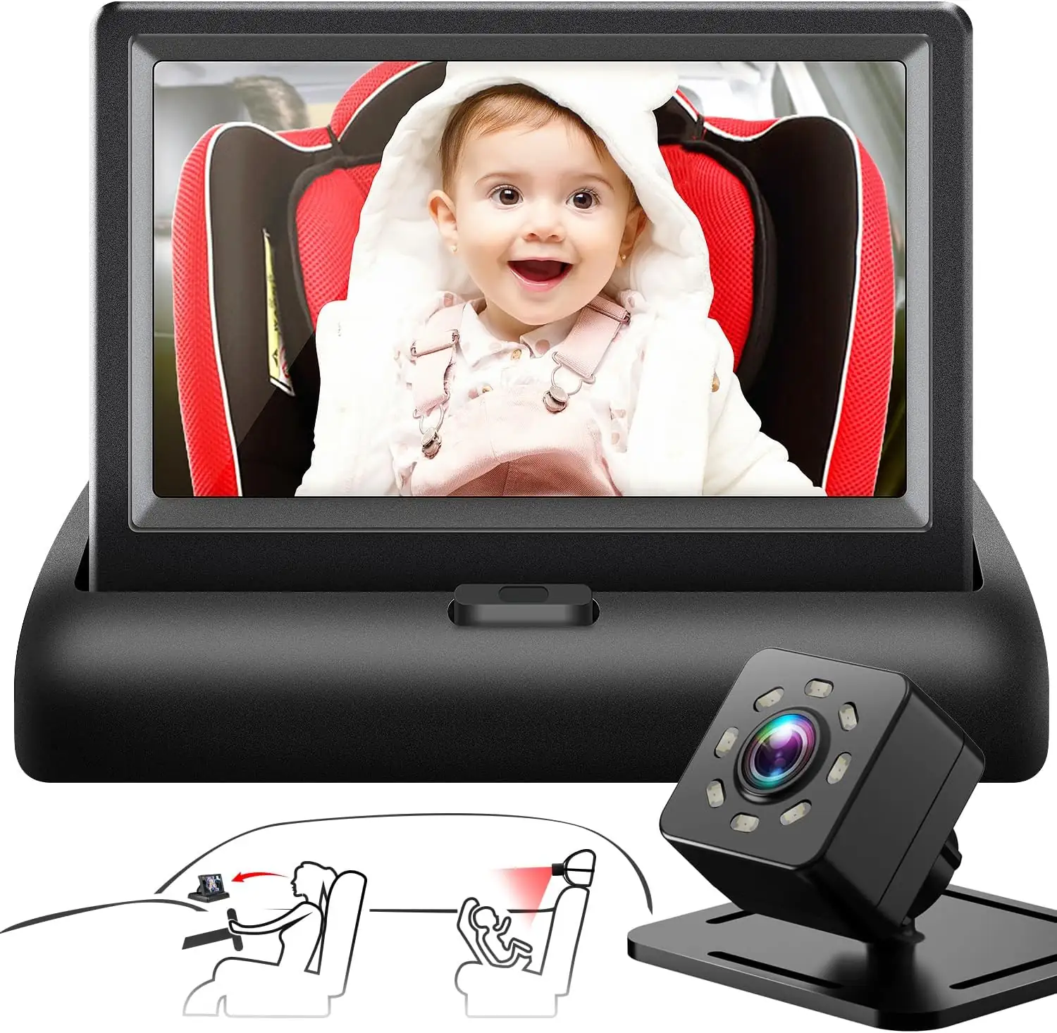 Baby Car Mirror with 4.3'… — Photo 1
