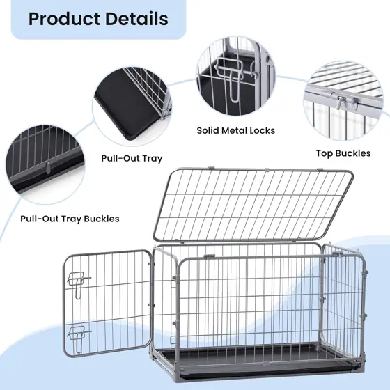ZOMISIA Collapsible Dog Crate for… — Photo 2