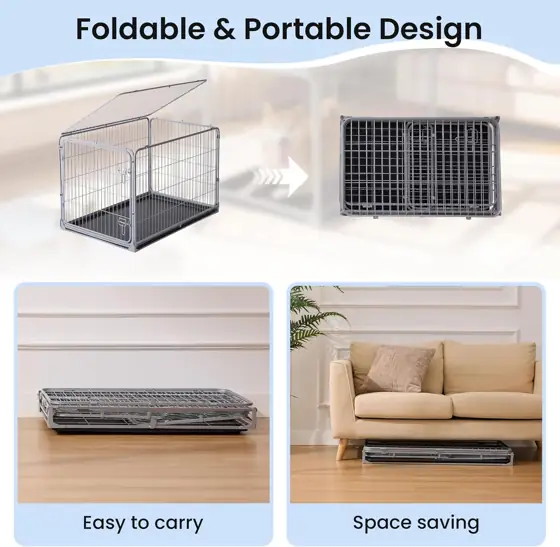 ZOMISIA Collapsible Dog Crate for… — Photo 3