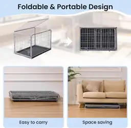 ZOMISIA Collapsible Dog Crate for… — Photo 3