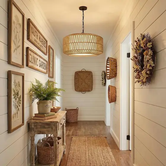 9-52" Height Adjustable Farmhouse Chandelier,… — Photo 3