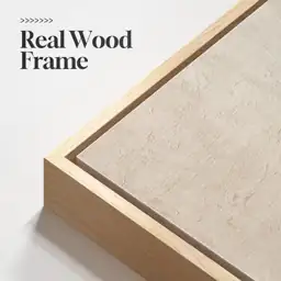Large Framed Beige Cream Abstract… — Photo 3