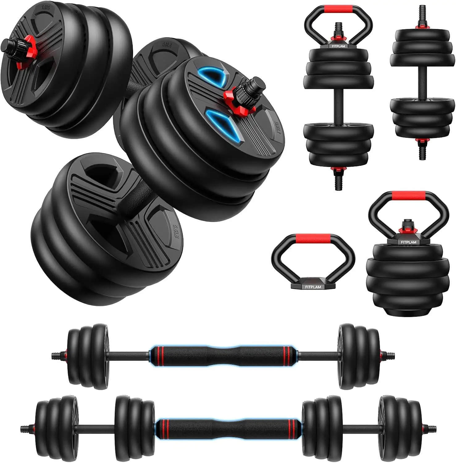 Adjustable Dumbbell Set 20/35/45/55/70/90 lbs,… — Photo 1