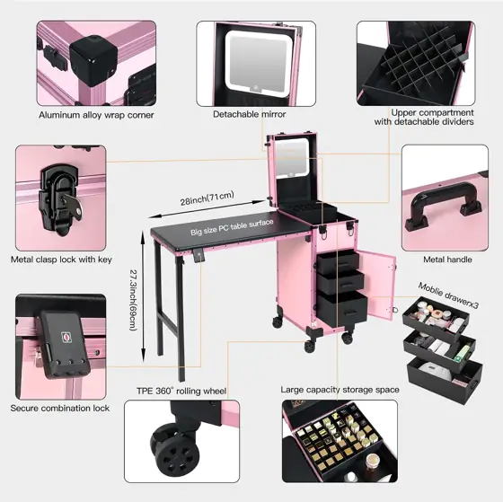 Manicure Table with 3 Drawers… — Photo 3
