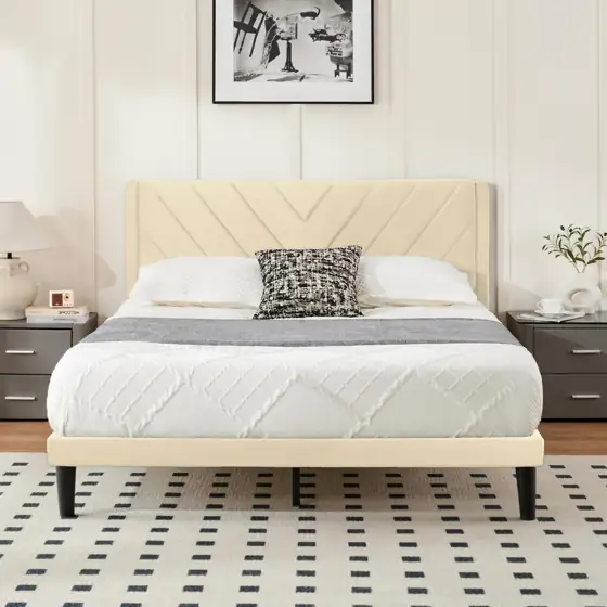 Queen Size Platform Bed Frame… — Photo 1