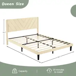 Queen Size Platform Bed Frame… — Photo 2