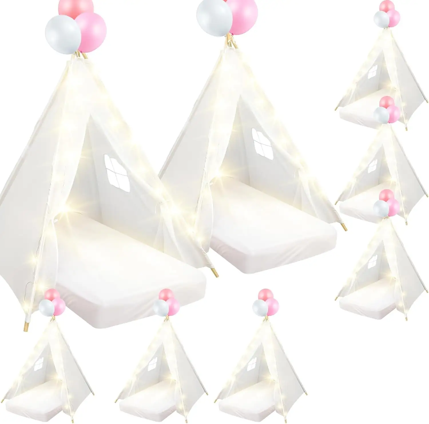 8 Pack Kids Teepee Tents… — Photo 1