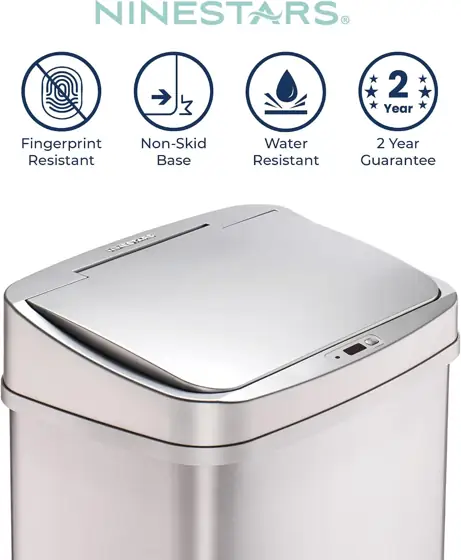 Ninestars 13-Gallon Automatic Trash Can,… — Photo 3