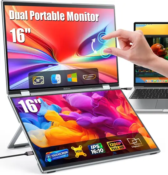 Portable Monitor, Dual 16" Touchscreen… — Photo 1