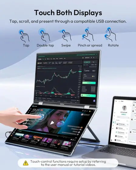 Portable Monitor, Dual 16" Touchscreen… — Photo 3