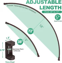 Curved Shower Curtain Rod For… — Photo 3