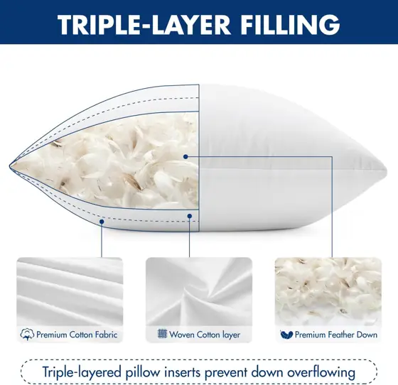 MIULEE 24x24 Euro Pillow Inserts,… — Photo 3
