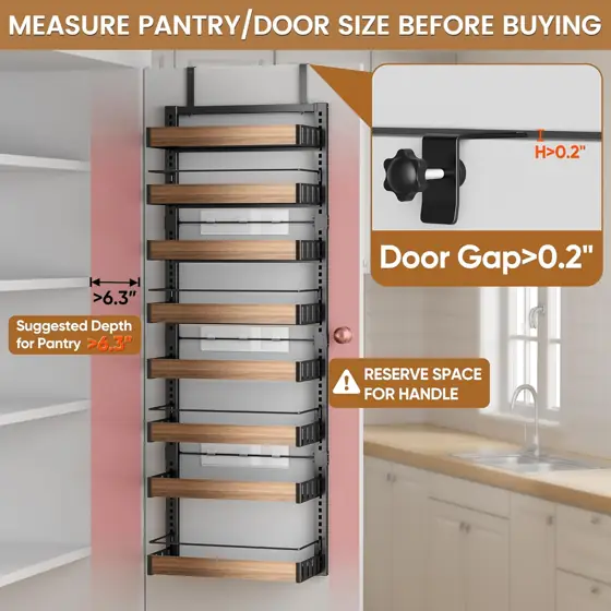 POKIPO 8-Tier Over-the-Door Pantry Organizer,… — Photo 3