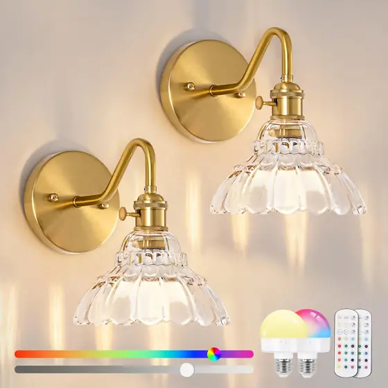 Vintage Battery Wall Sconces, Set… — Photo 1