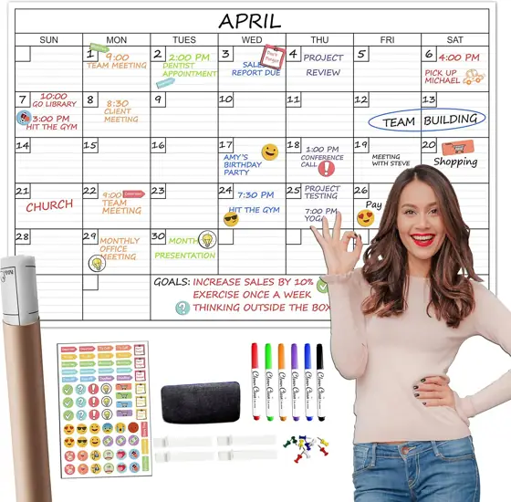 Dry Erase Wall Calendar 24x36… — Photo 1