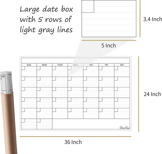 Dry Erase Wall Calendar 24x36… — Photo 2