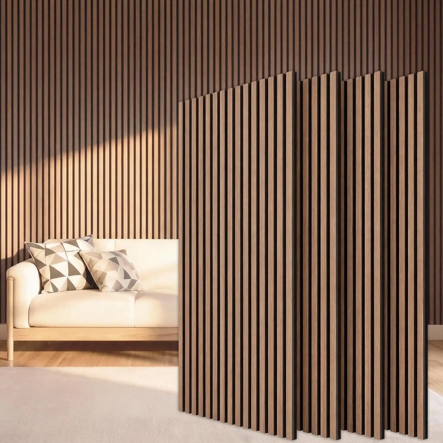 TONOR Wood Slatwall Panels, 4… — Photo 1