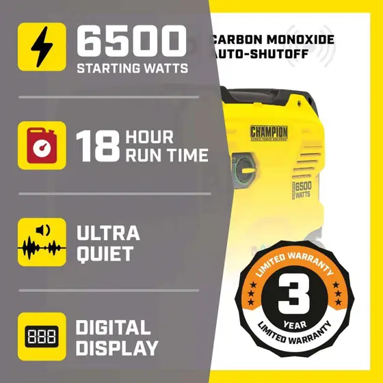 6500-Watt Dual-Fuel Recoil-Start Inverter Portable… — Photo 2