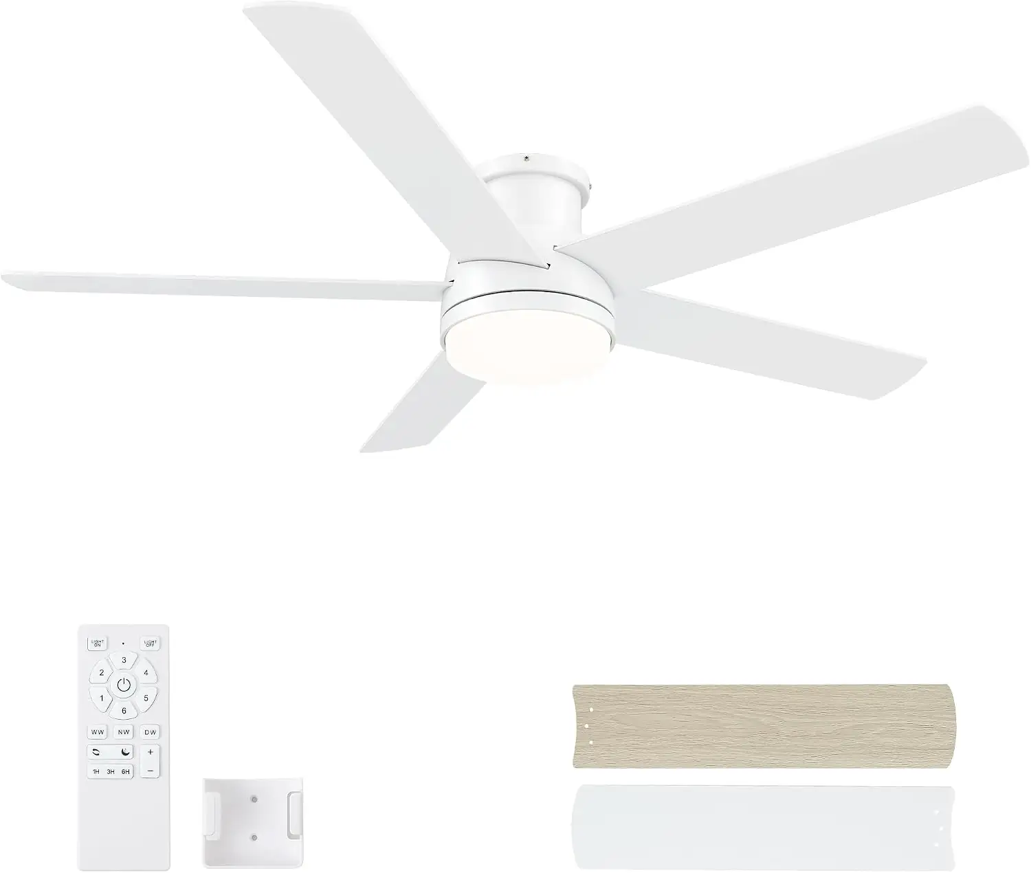 52 Inch White Flush Mount… — Photo 1