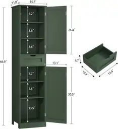 TEENFON Tall Bathroom Cabinet, 2… — Photo 2
