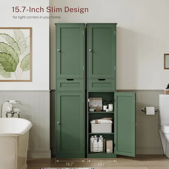 TEENFON Tall Bathroom Cabinet, 2… — Photo 3