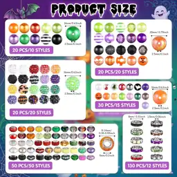 Huquary 270 Pcs Beads for… — Photo 2
