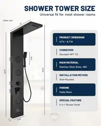 Shower Panel Tower System Rainfall… — Photo 3